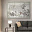 Carte d'esquisse du Massachusetts I - impression sur toile-20748910