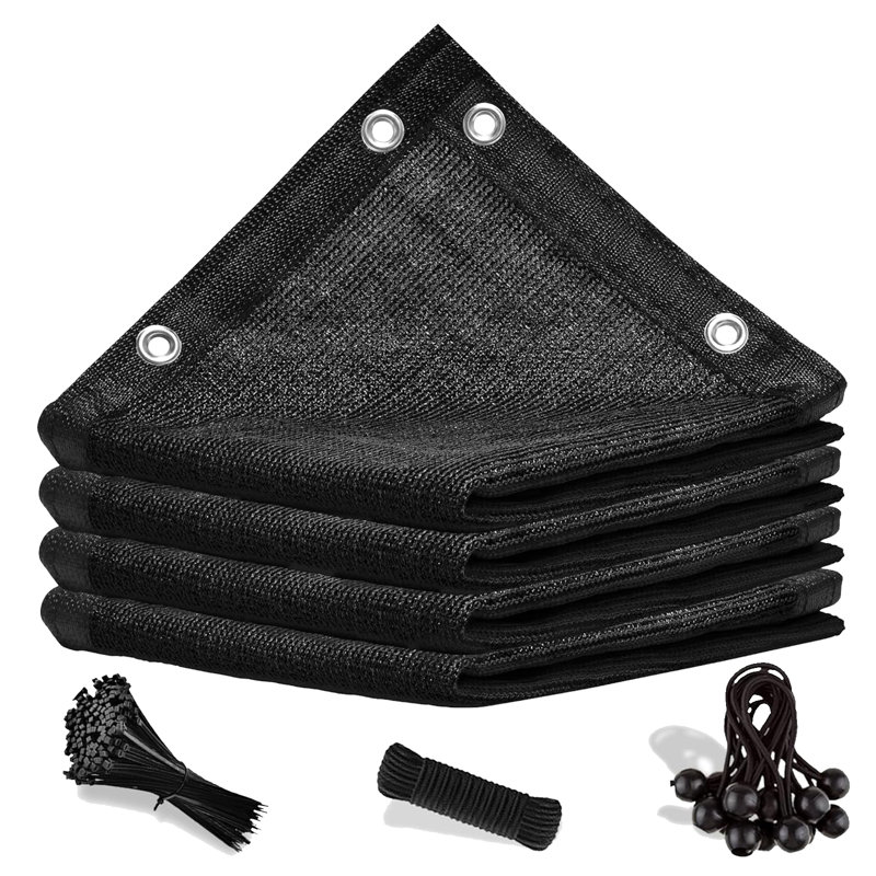 Abat-jour de pergola 12 "x 6" à haute densité avec œillets Artpuch, H 23,43 po x l 13,39 po x P 21,65 po, Noir