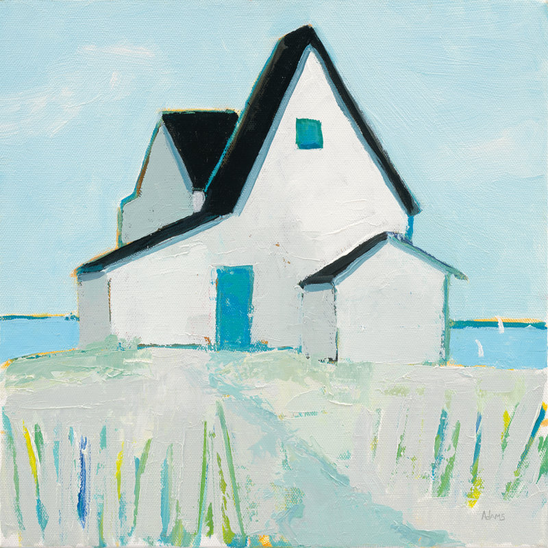 Cottage By The Sea Neutral by Phyllis Adams - Wrapped Canvas Painting, 51cm H x 51cm W