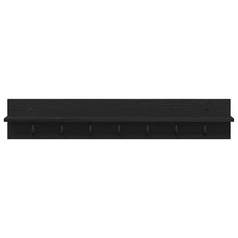Wall-Mounted Coat Rack 100 X 10.5 X 18 Cm, Black Oak