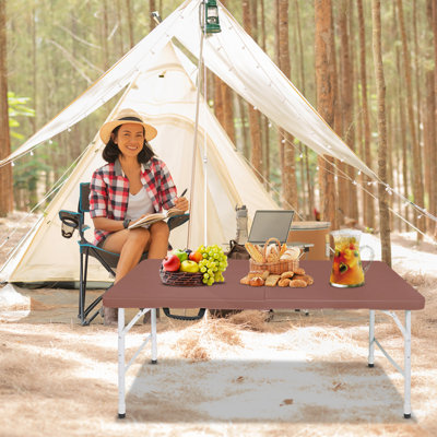 4ft Portable Folding Table for Indoor & Outdoor Use, Maximum Weight 135KG, Easy to Fold and Carry, Ideal for Camping and Events