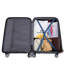Ensemble de bagage de 5 pièces, ensemble de valises rigides extensibles avec verrou TSA pour roues rotatives, bagage à roulettes léger pour hommes et femmes, bleu foncé