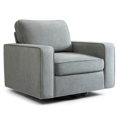 36.2" Wide Upholstered Swivel Accent Armchair