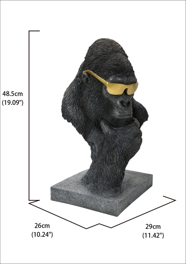 Hi-Line Gift Ltd Baby Gorilla Statue