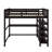 Full Size Loft Bed With Shelves And Desk-837635028