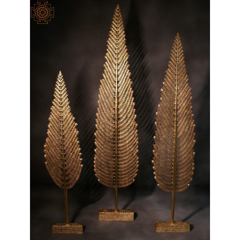 Handmade 78-Inch Brass Christmas Tree Candle Holder – Extra Large Golden Holiday Centerpiece for Living Room, Entryway, or Festive Events