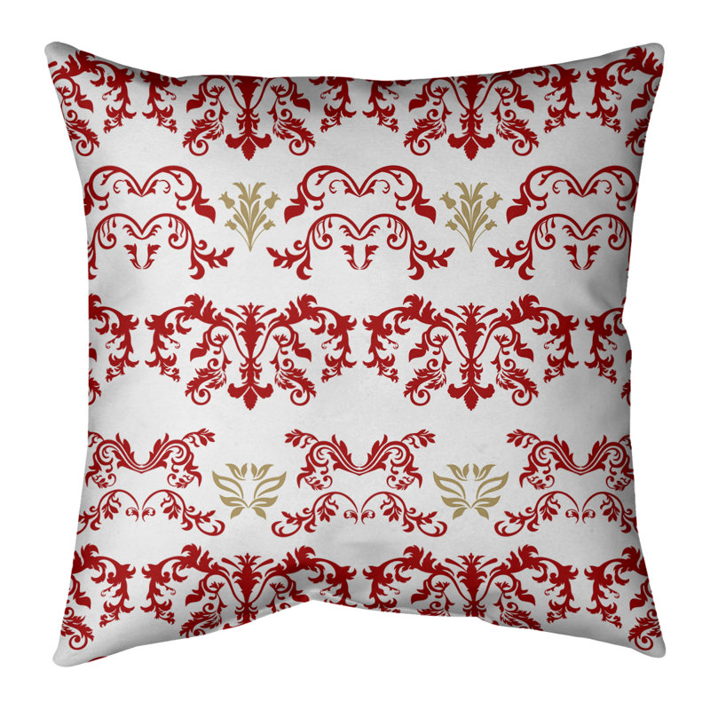 Housse de coussin San Francisco Football Baroque, Blanc / rouge / doré, Polyester sergé, 26 po x 26 po
