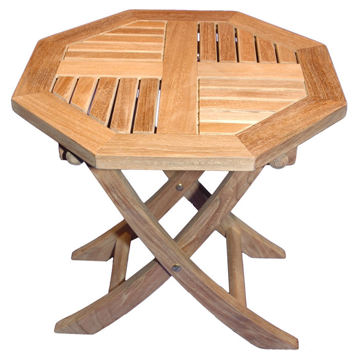 Outdoor Octagonal Teak Side Table