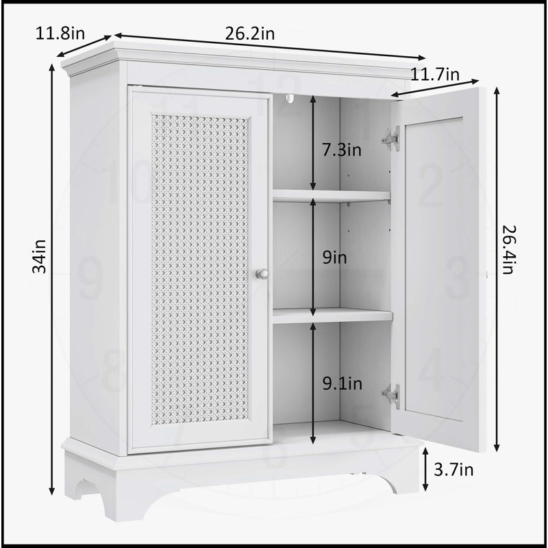 Armoire de rangement polyvalente en rotin avec cloison réglable, idéale pour les espaces multiples et les styles de décoration.