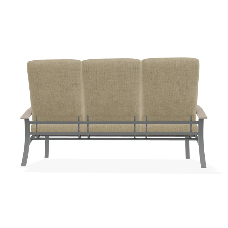 Canapé de patio 3 places avec coussins Askar, Mélange de sable Sunbrella®, Graphite texturé