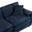 Ensemble de canapé surdimensionné de luxe surdimensionné à 2 sièges profonds, canapé-causeuse 2 pièces, ensemble de 4 fauteuils modernes en chenille confortable pour le salon et le bureau avec 4 coussins décoratifs, bleu