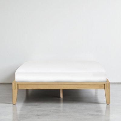 NTC Sapa Solid Wood Platform Bed Frame – Minimalist, Japanese Joinery, No Box Spring Needed, Silent Slats, Easy Assembly