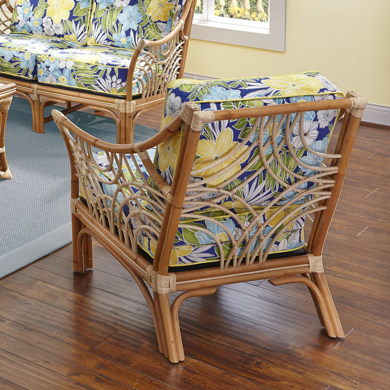 Fauteuil Bali, Polyester bleu Clemens