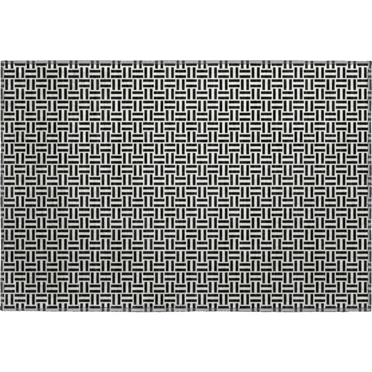 Premium Machine Washable Prisco Black Rug