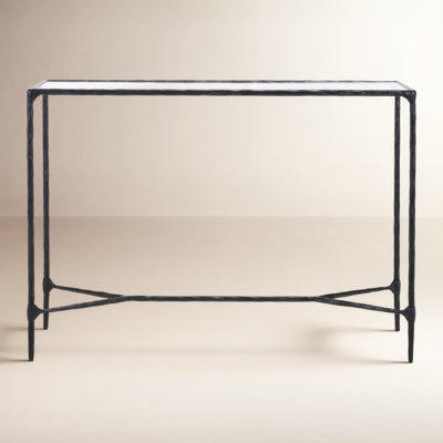 Sewall Metal And Glass Console Table