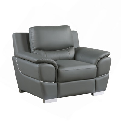 Chaise en cuir véritable
