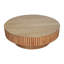 Table basse 39,37 "ronde avec rangement Table d'appoint moderne en placage de bois massif pour salon, chambre à coucher, appartement ou bureau, bois naturel-498241018