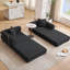 Canapé-lit modulaire convertible pour petits espaces, aucun assemblage requis, tissu en velours côtelé avec accoudoirs amovibles et structure de forme fixe-879292407