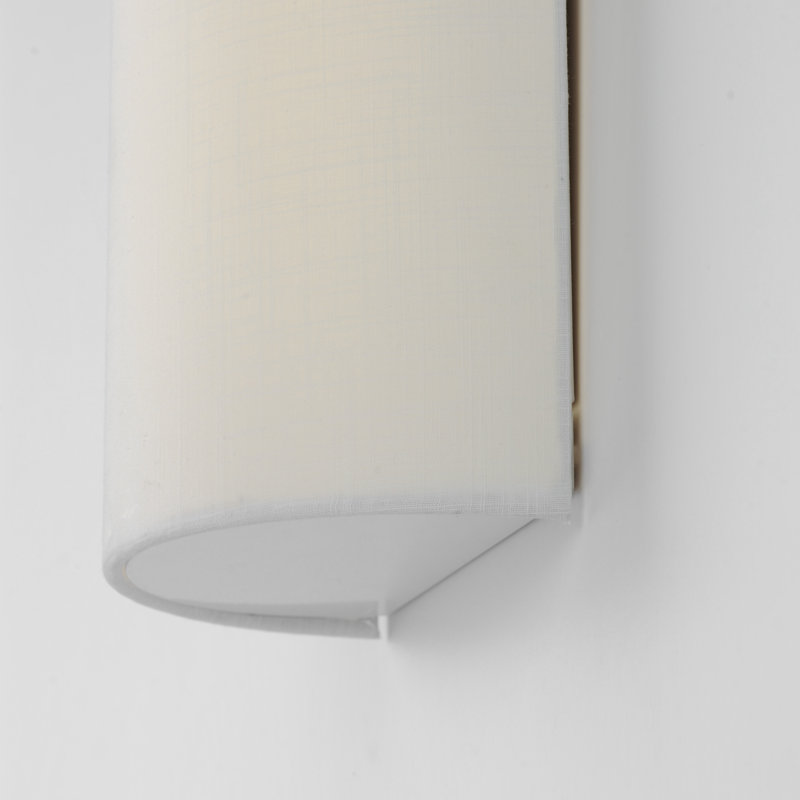 Everie LED Flush Mounted Sconce, Oatmeal Linen