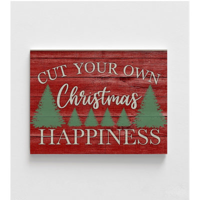 «Christmas Joy Xmas Tree Farm», impression d'affiche de bureau rustique «Cut Your propre arbre», affiche de panneau rouge frais