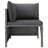 Avio 9Pc Outdoor Modular Sofa Set, Square Coffee Table, Gray Rattan