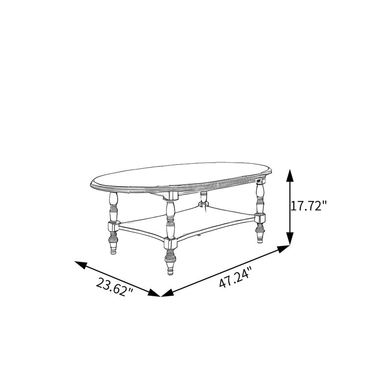 Table basse rétro de style français, Blanc