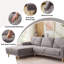 2-Piece 90" Upholstered L-Shaped Fabric Corner Sofa-2010216024