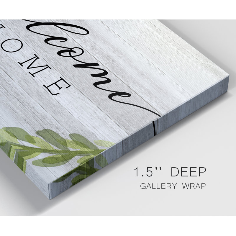 Welcome Home - Impression sur toile tendue, H 48 po x l 32 po x P 1 po