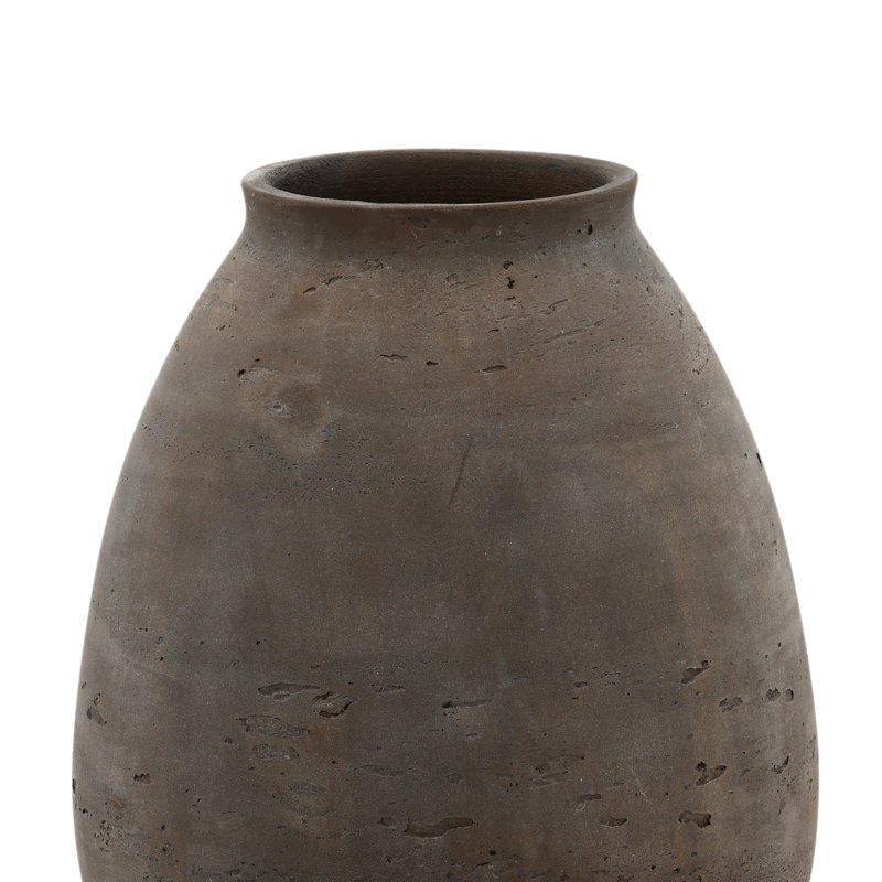 Charon Vase, Brown, 16" H x 11" W x 11" D