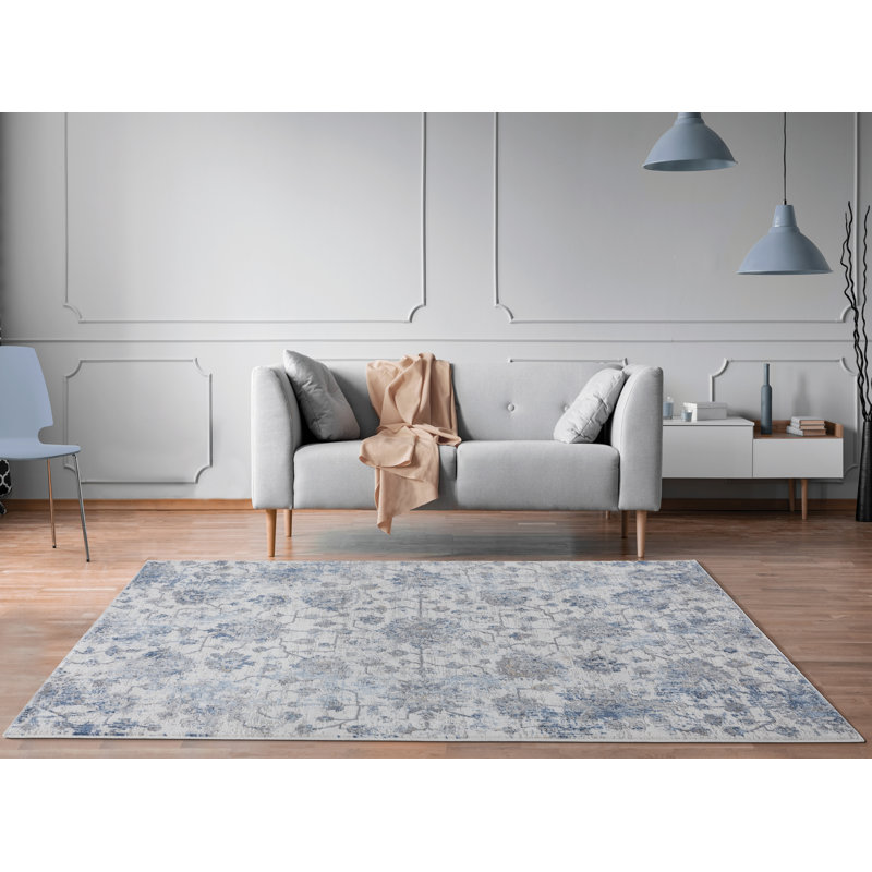 United Weavers Falzini Heirloom Blue Oversize Area Rug 9'10" x 10'6", Rectangle 9'1" x 13'2"