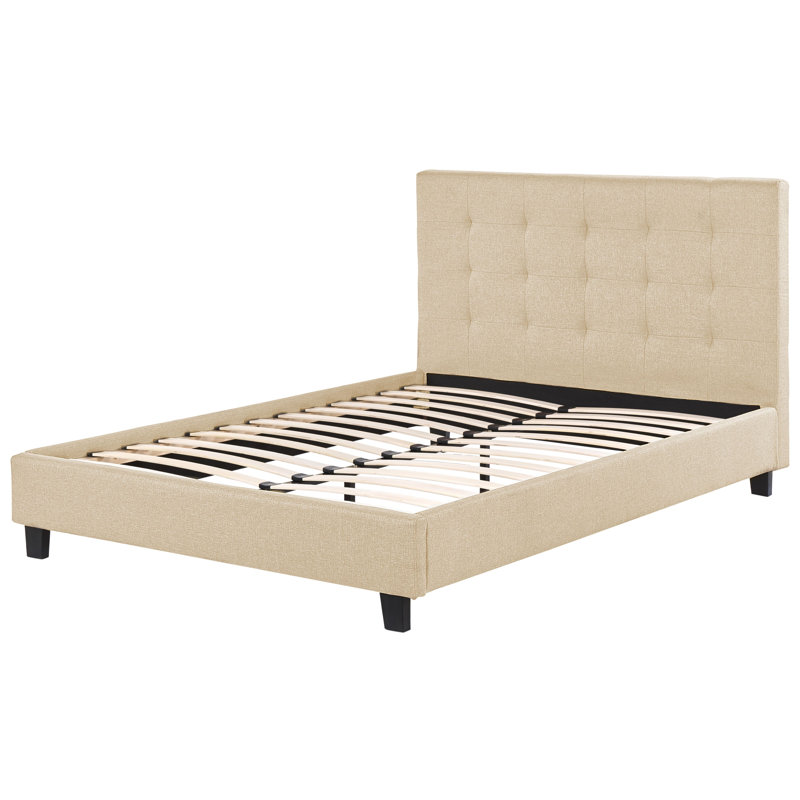 Lundys Upholstered Bed, Double (4'6), Beige