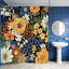 Rideau de douche floral avec crochets inclus-1635634089