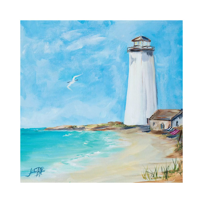 The Lighthouses III 1 Piece Wrapped Canvas Painting, 45.72 cm H x 45.72 cm W