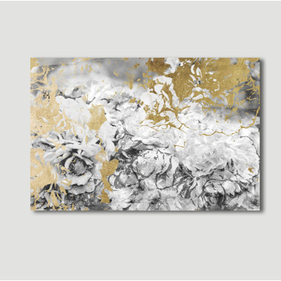 " Silver And Gold Camellias "