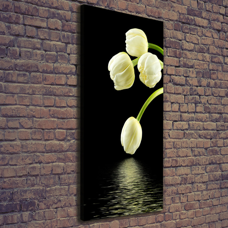 White Tulips - Wrapped Canvas Print