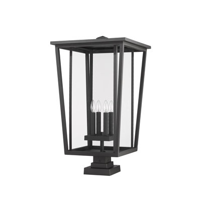 Luminaire fixe à pilier fixe 4 lumières H 32 po Staton