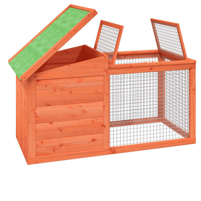 Pembroke Weather Resistant Rabbit Hutch, Brown