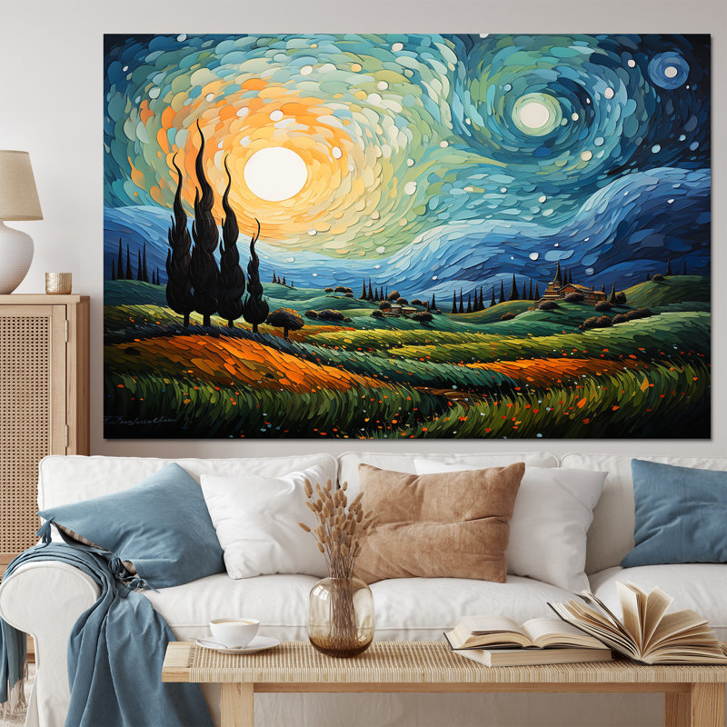 Vangogh The Swaying Cypress II - Vangogh Wall Decor