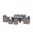 Amiraka 6 - Person Patio Conversation Set-1184177775-1103616108