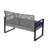 4-Piece Patio Furniture Set Outdoor Balcony Porch Garden Backyard Lawn Furniture Gray Acacia Wood Table Top, Blue Cushion And Light Gray Rattan-524150568-524150574