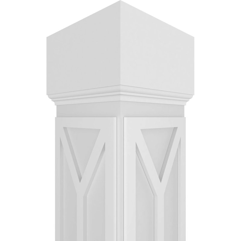 Colonne carrée de style missionnaire non effilée Craftsman, H 120 po x l 7,625 po x P 7,625 po