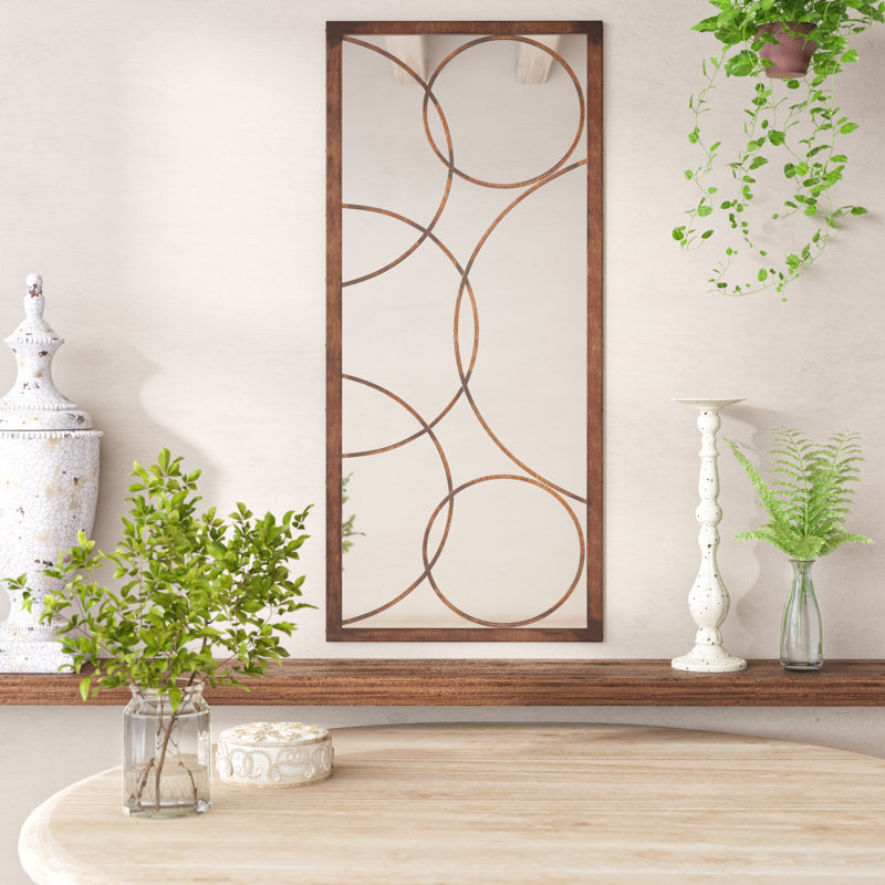 Metal Rectangle Mirror, Bronze