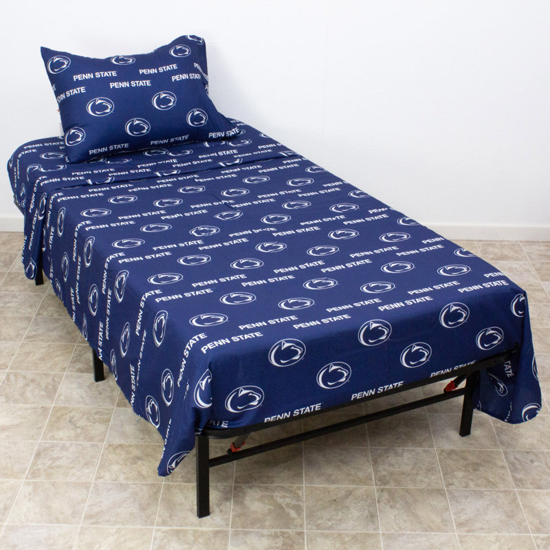 NCAA Sheet Set, King Sheet Set + Fitted Sheet + Pillowcase, Louisiana State University