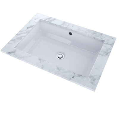 TOTO® Vernica® Design I Undermount Fireclay Bathroom Sink, Cotton White