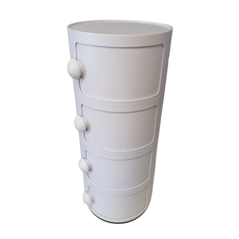 Rangement rond Federick, Blanc
