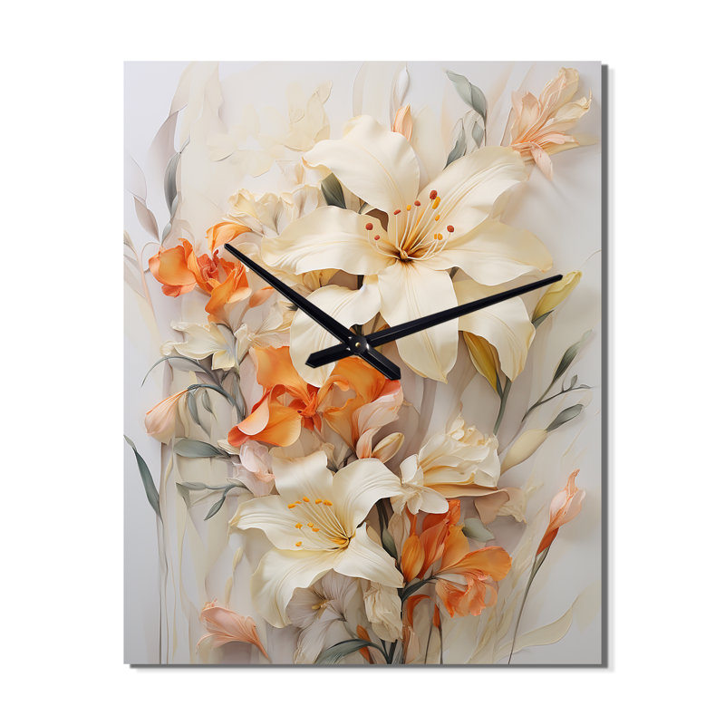 Horloge murale moderne Colesha - Plants, Petit