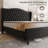 Upholstered Tufted Headboard Bed Wingback Bed-2044547581-2040993100