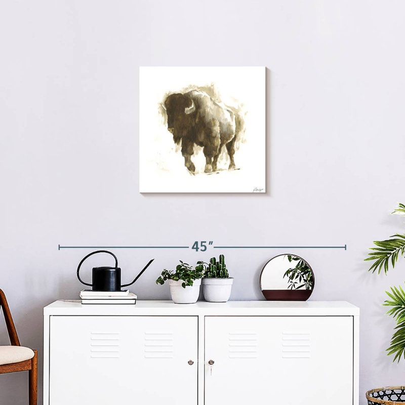 Brampt Rustic Bison II, 20" H x 20" W
