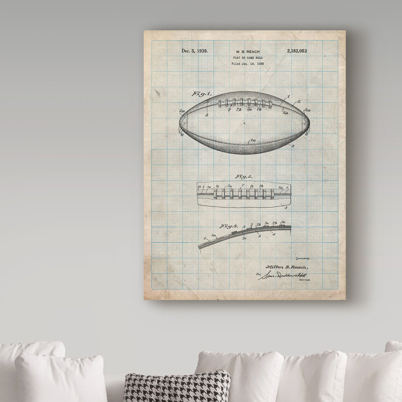 Manilo «Football 1», reproduction d'art sur toile tendue, H 47 po x l 35 po