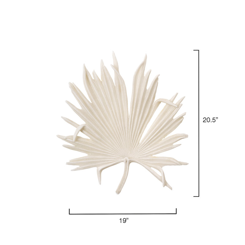Island Leaf Object Sculpture, Left, 20.5" H x 19" W x 2" D